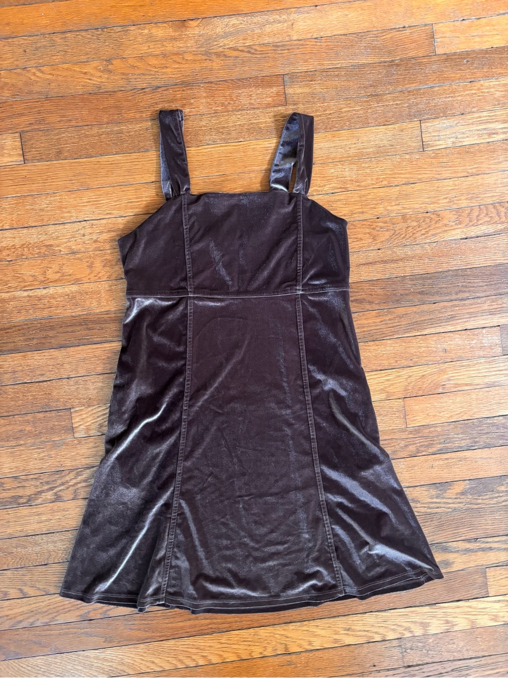 Abercrombie kids girls  Velvet Square-Neck Dress - Dark Brown size 15/16